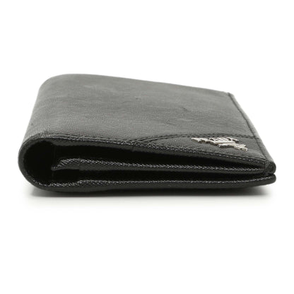 Exclusive Prada Nero Saffiano Bifold Long Wallet — Back View