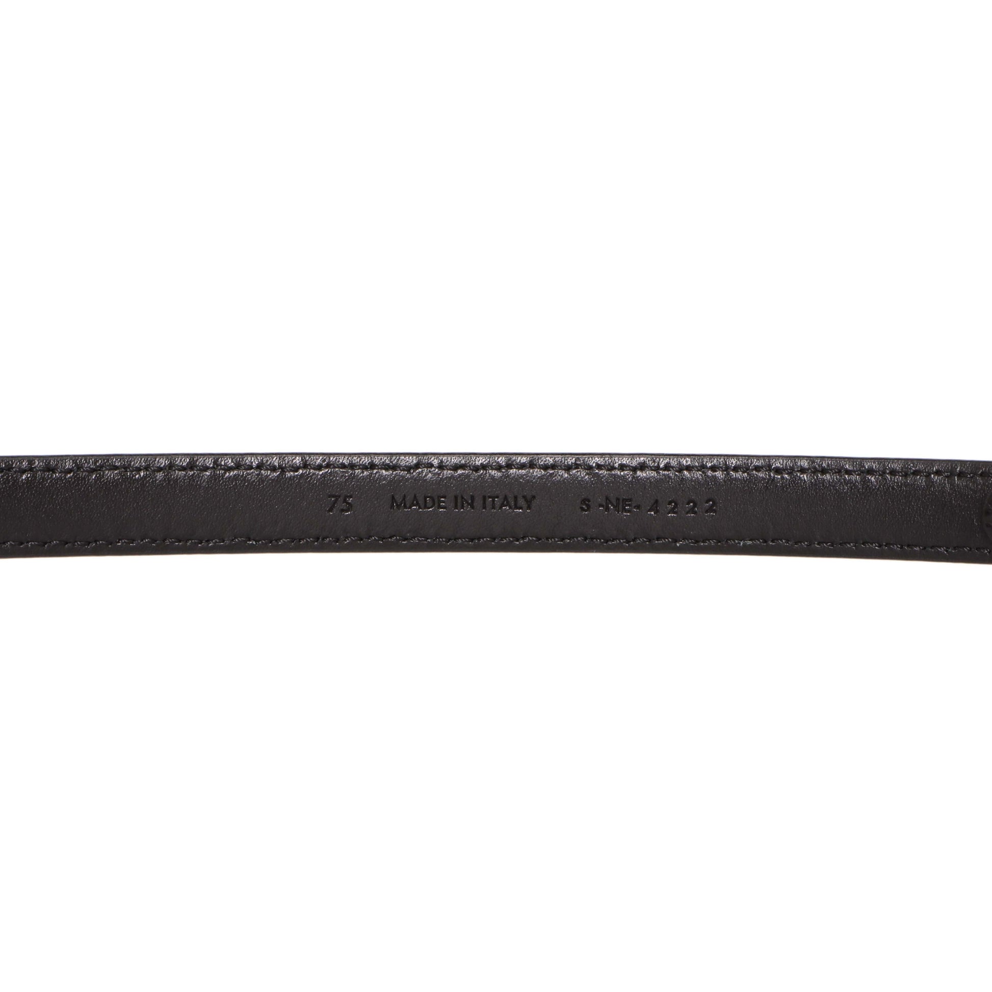 Exclusive Celine Black Lizard Teen Triomphe 13mm Belt — Back View