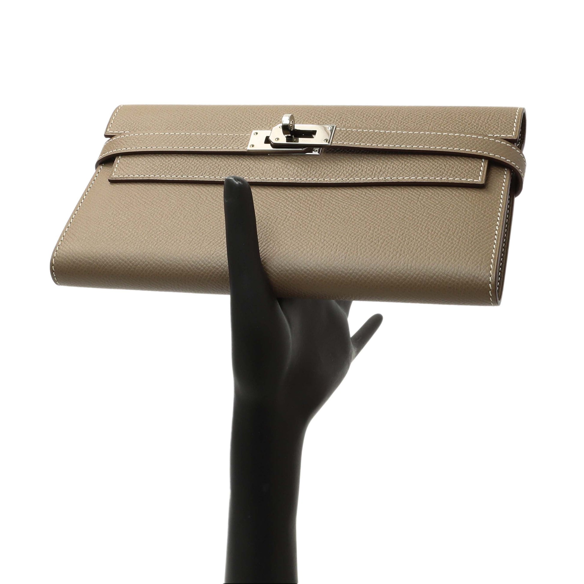 Exclusive Hermes Etoupe Epsom Kelly Longue Wallet — Alternate View 7