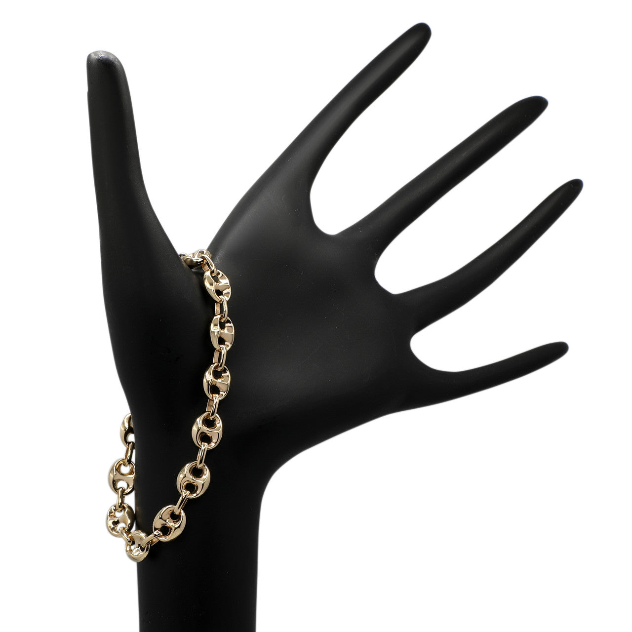Exclusive 14K Yellow Gold Marina Link Bracelet — Back View