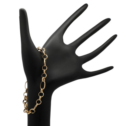 Exclusive 18K Yellow Gold Link  Bracelet — Side View