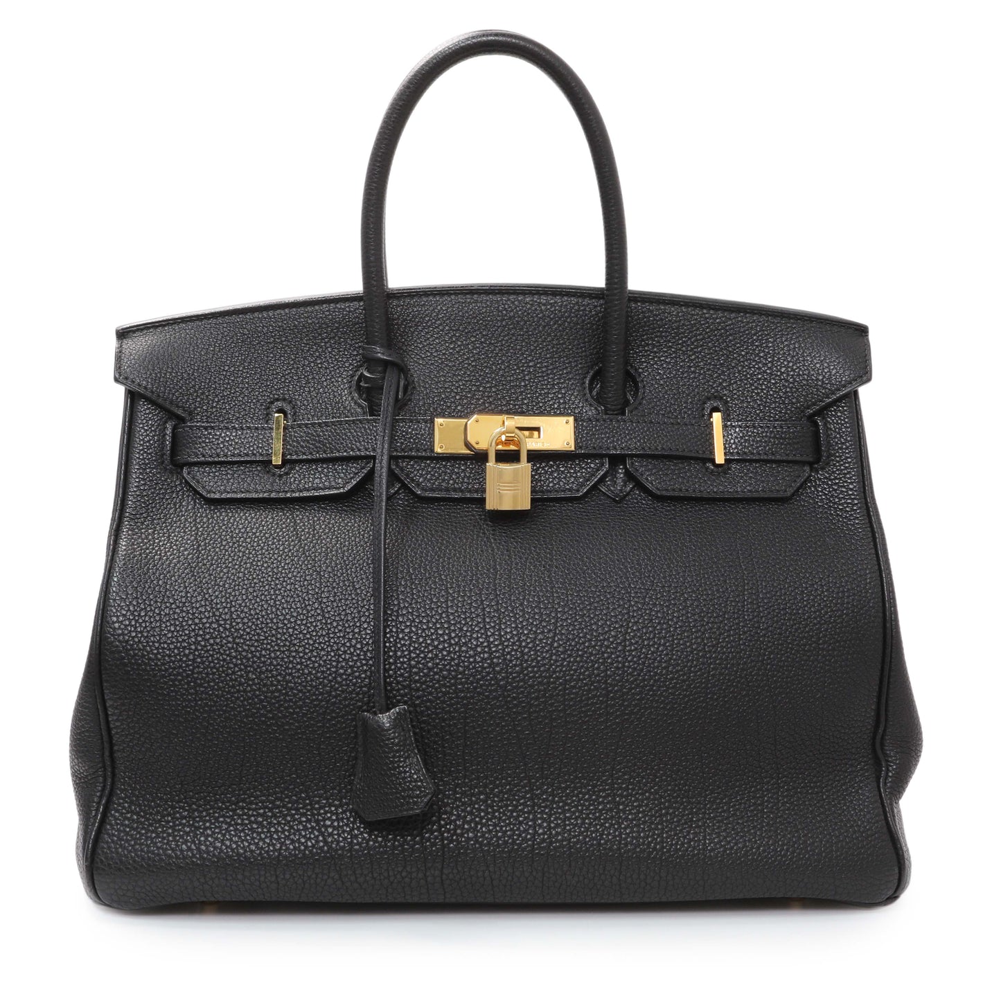Exclusive Hermes Black Togo Birkin 35 — Front View