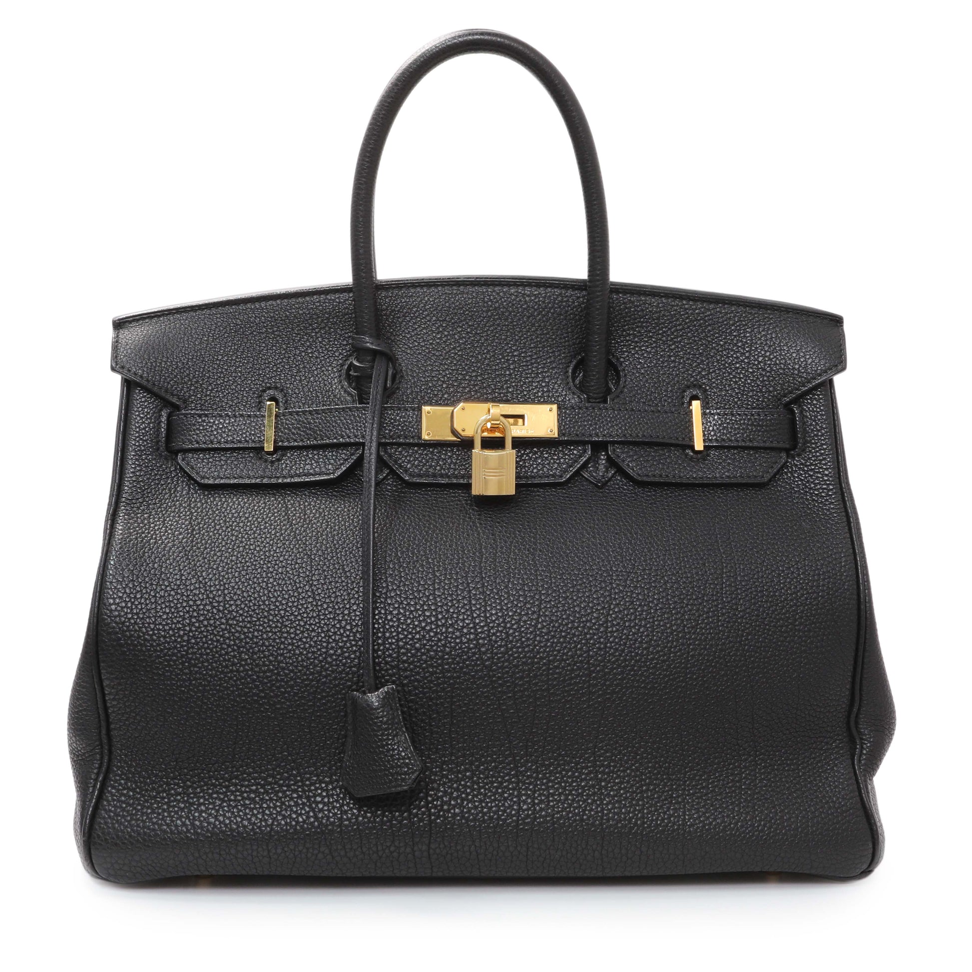Exclusive Hermes Black Togo Birkin 35 — Front View