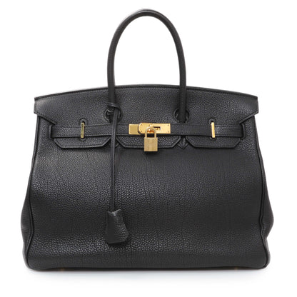 Exclusive Hermes Black Togo Birkin 35 — Front View