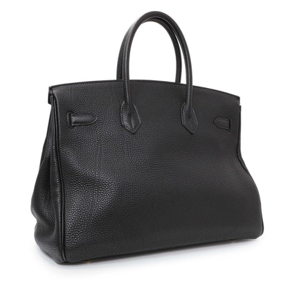 Exclusive Hermes Black Togo Birkin 35 — Side View