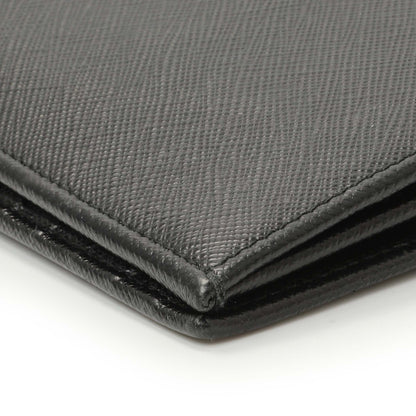 Exclusive Prada Nero Saffiano Bifold Long Wallet — Lifestyle View