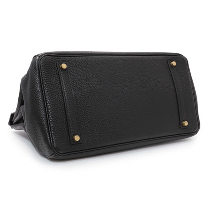 Exclusive Hermes Black Togo Birkin 35 — Back View