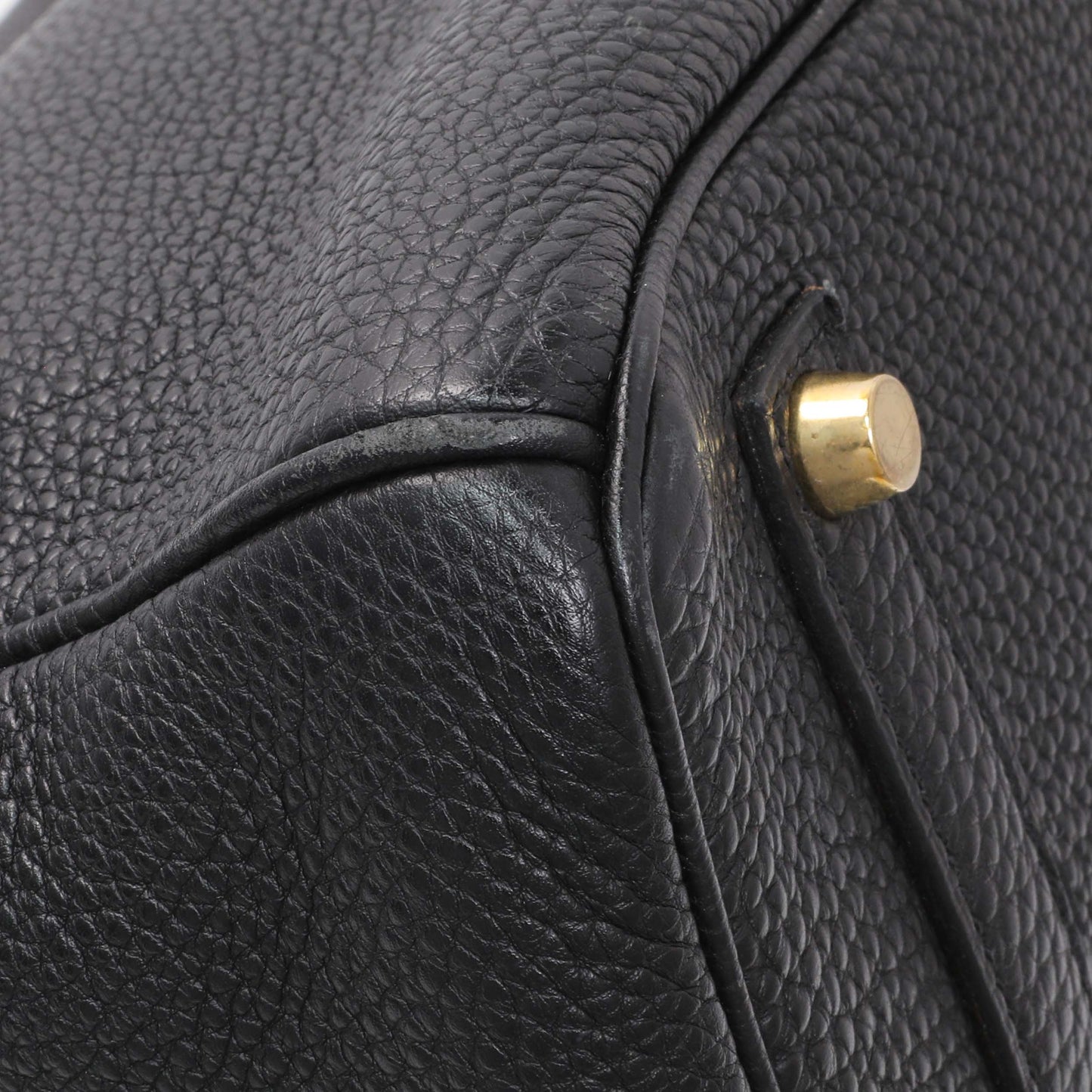 Exclusive Hermes Black Togo Birkin 35 — Top View