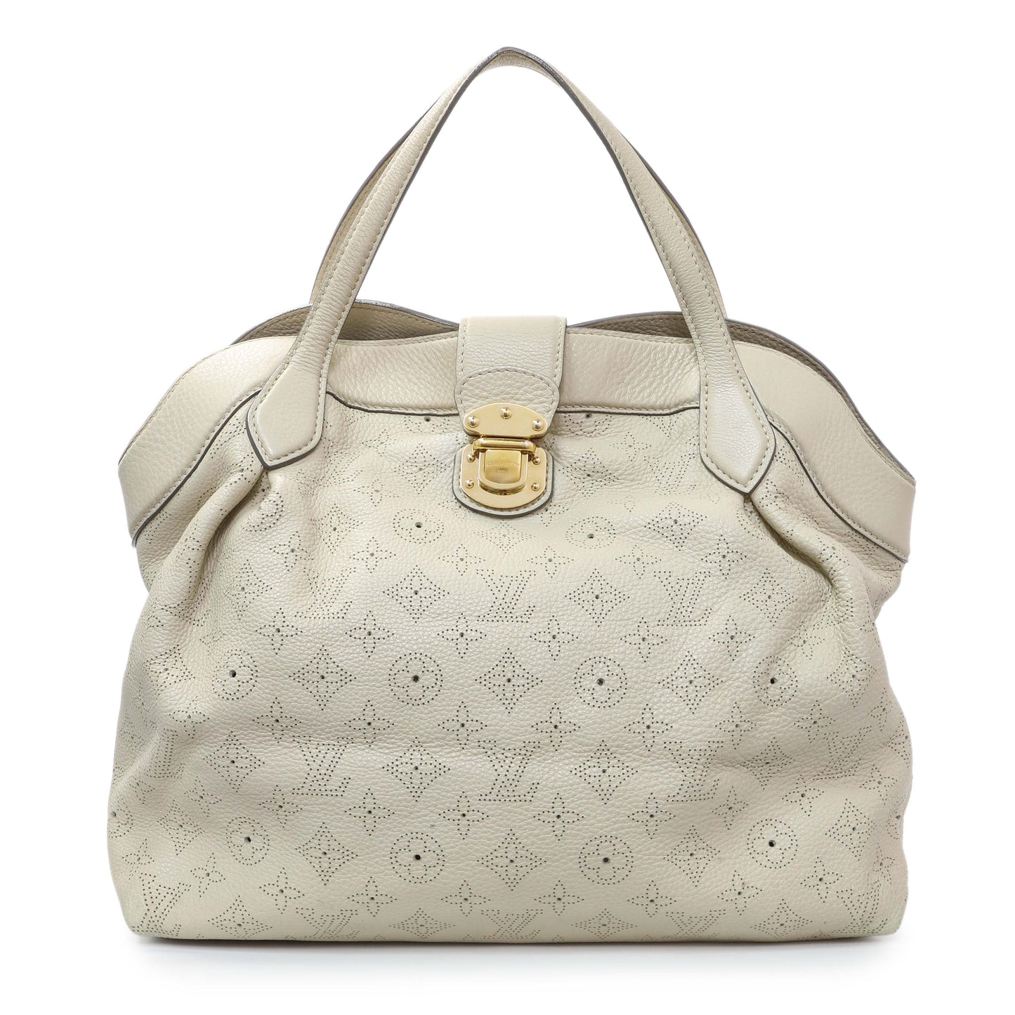 Exclusive Louis Vuitton Ivory Mahina Cirrus MM — Front View