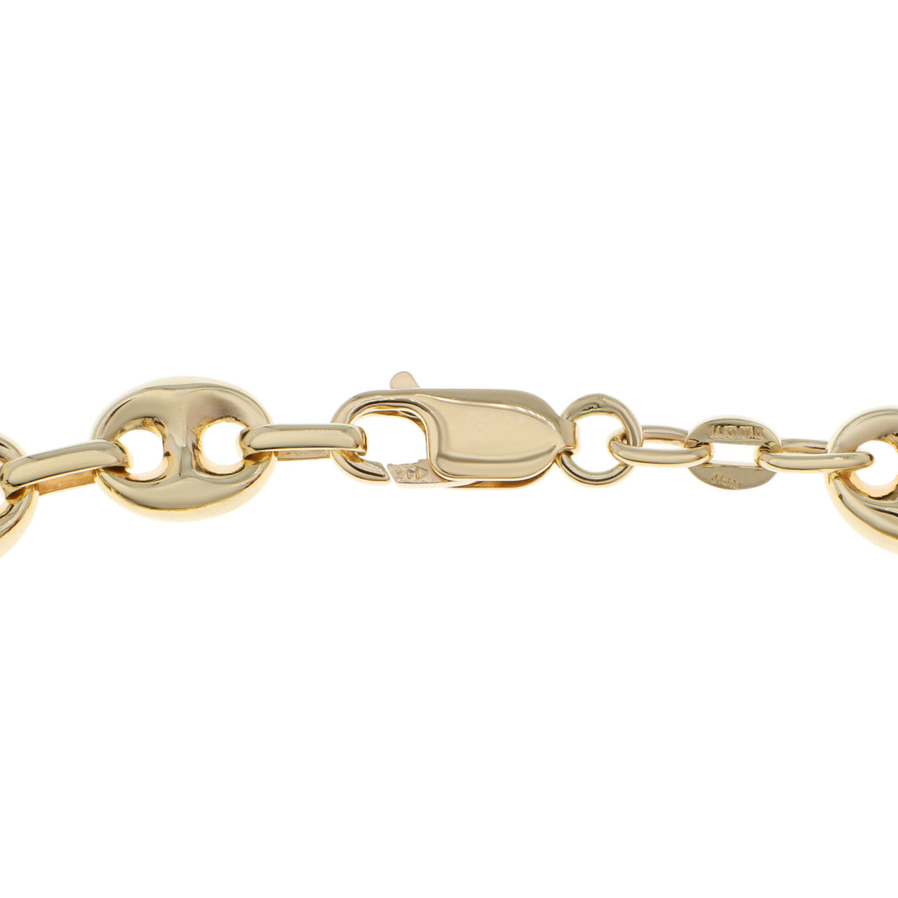 Exclusive 14K Yellow Gold Marina Link Bracelet — Side View