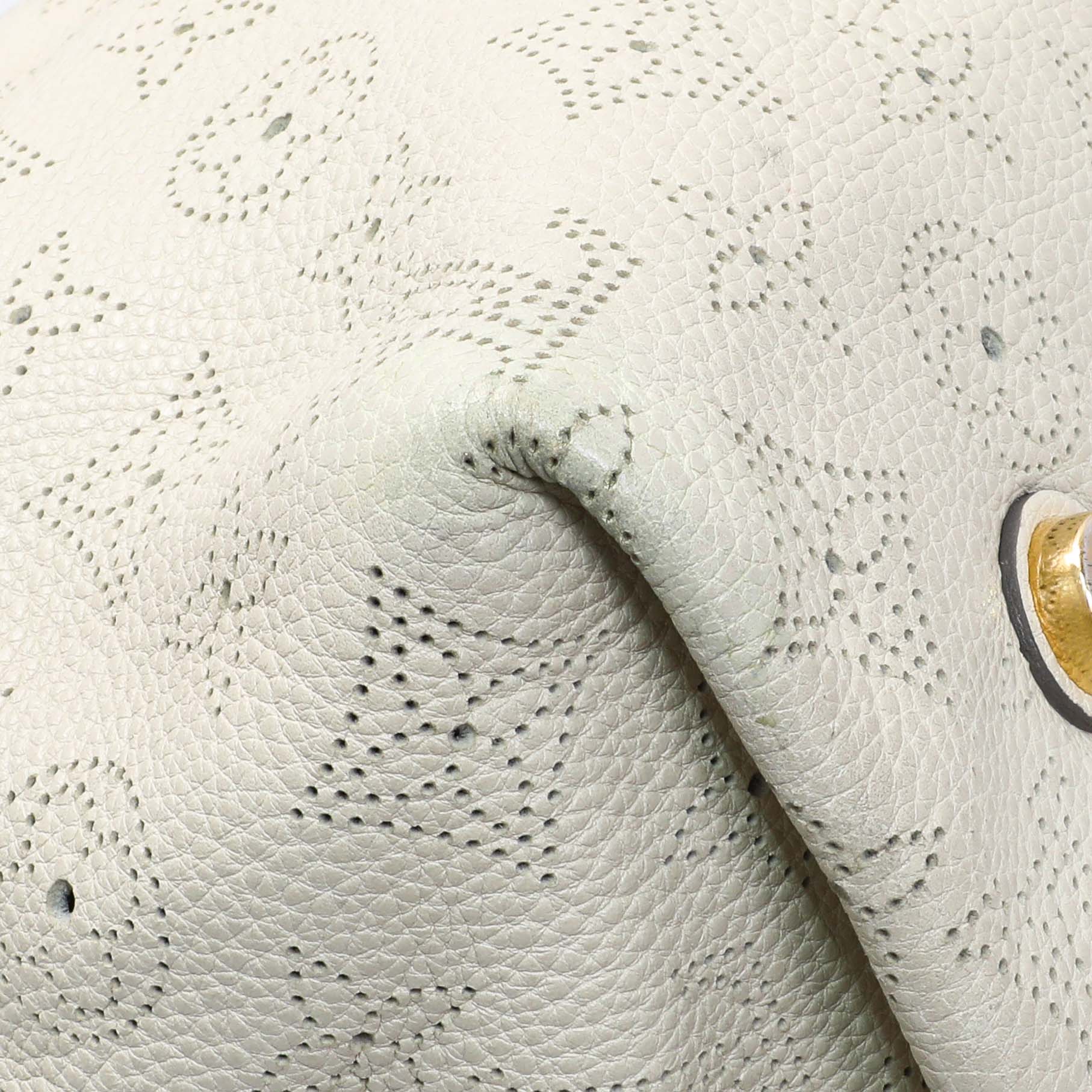 Exclusive Louis Vuitton Ivory Mahina Cirrus MM — Top View