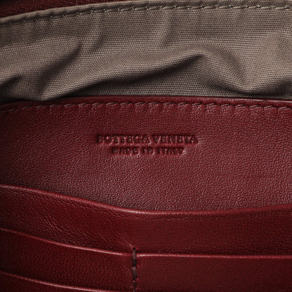 Exclusive Bottega Veneta Burgundy Nappa Intrecciato Zip Pouch — Alternate View 9