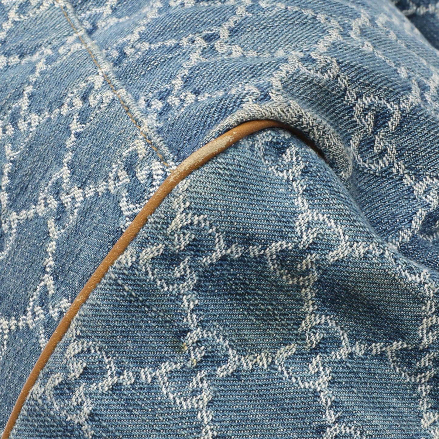 Exclusive Gucci Denim Monogram Medium Sukey Boston — Alternate View 7