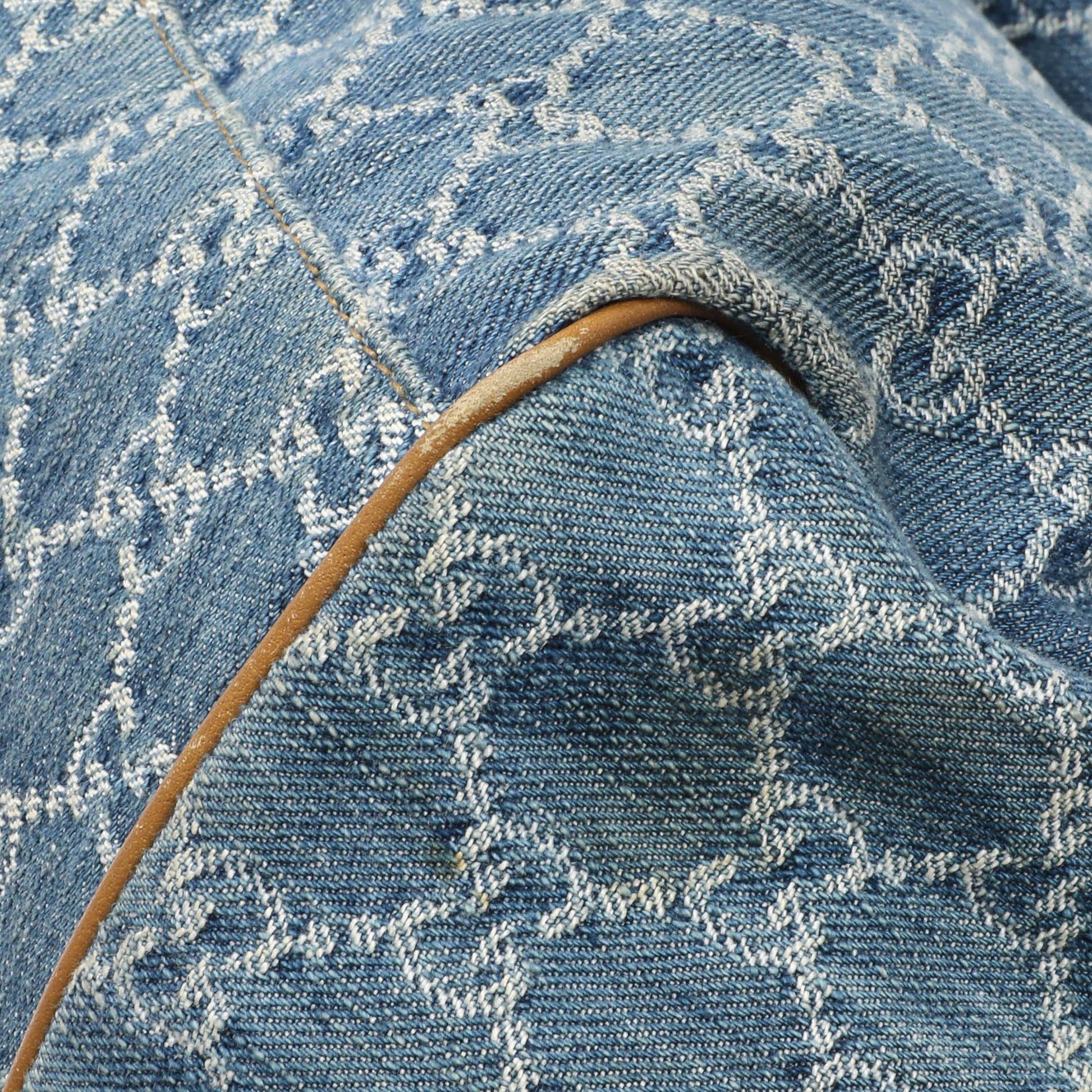 Exclusive Gucci Denim Monogram Medium Sukey Boston — Alternate View 7
