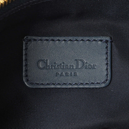 Exclusive Christian Dior Navy Monogram Mini Saddle Pochette — Detail View