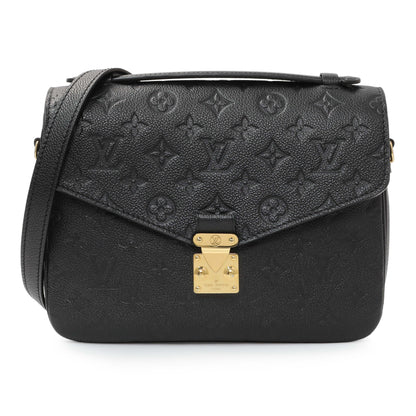 Exclusive Louis Vuitton Black Empreinte Pochette Metis — Front View