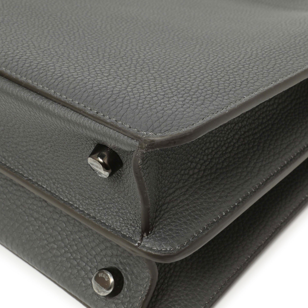 Exclusive Fendi Grey Cuoio Romano Vitello Cover Monochrome Medium Peekaboo ISeeU Satchel — Alternate View 7
