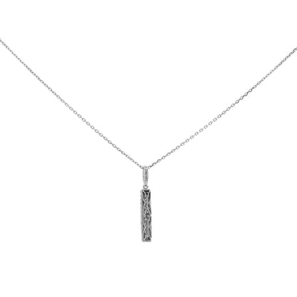 Exclusive 18K White Gold 0.72 Carat Diamond Drop Pendant Necklace — Side View