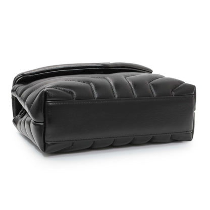 Exclusive Saint Laurent Black Calfskin Monogram Toy Loulou Crossbody — Back View