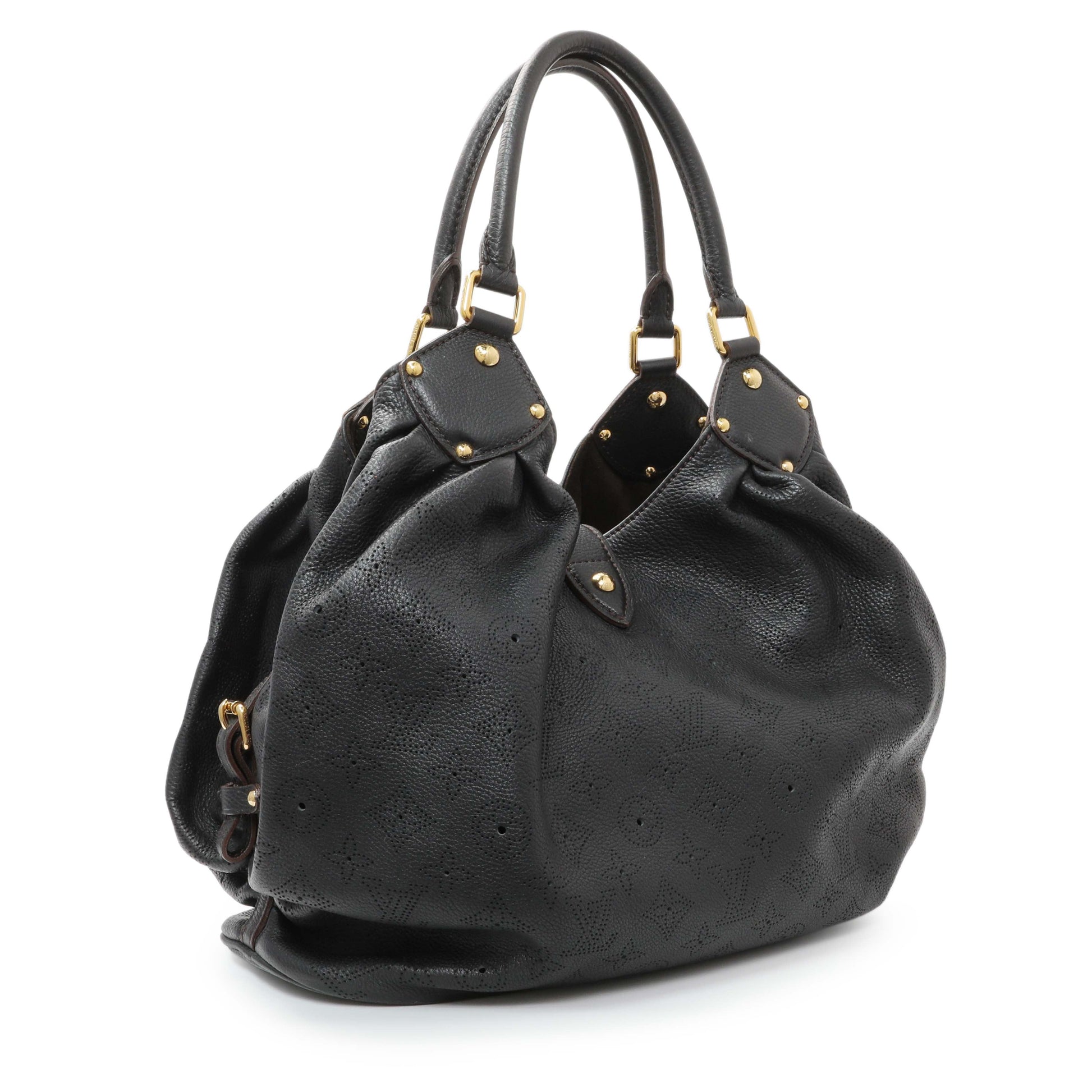 Exclusive Louis Vuitton Black Monogram Mahina L — Side View