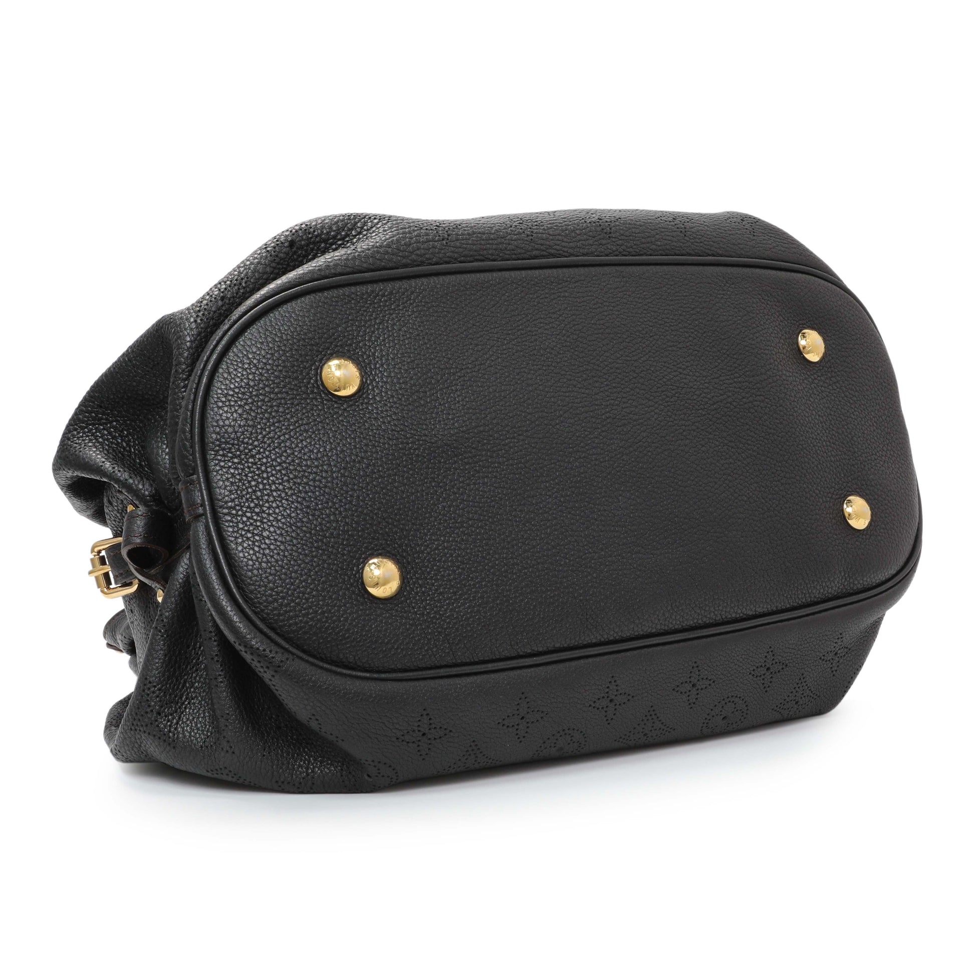 Exclusive Louis Vuitton Black Monogram Mahina L — Back View