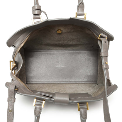 Exclusive Saint Laurent Grey Calfskin Small Classic Y Cabas — Alternate View 8