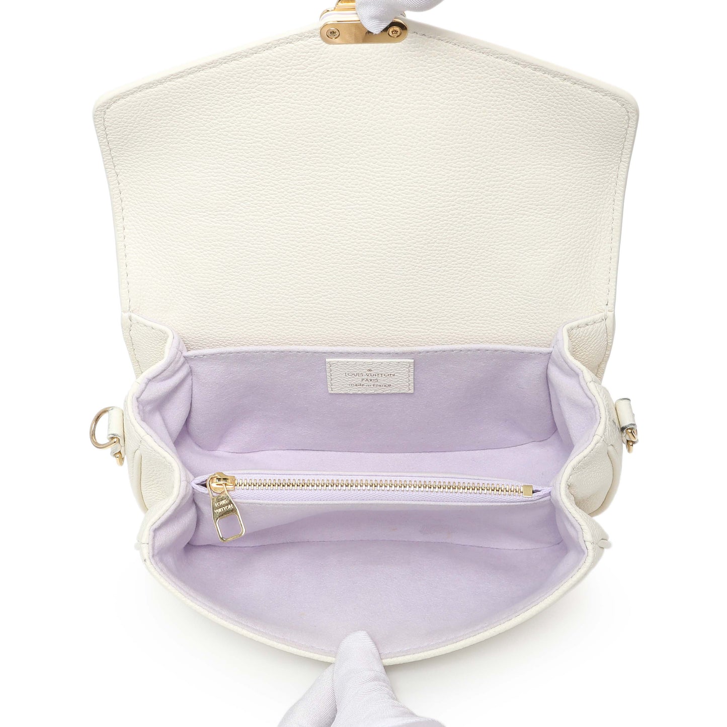 Exclusive Louis Vuitton Latte Bubble Tea Empreinte Pochette Metis East West — Alternate View 8