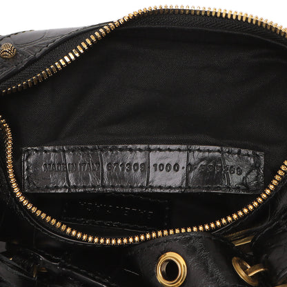 Exclusive Balenciaga Black Crocodile Embossed Le Cagole Shoulder Bag XS — Alternate View 7