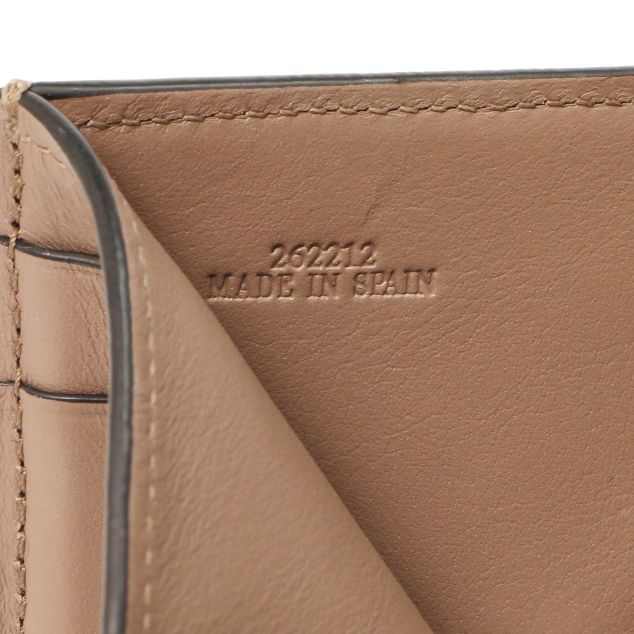 Exclusive Loewe Nude-Citronelle Soft Grained Calfskin Trifold Wallet — Lifestyle View