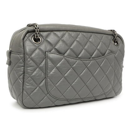 Exclusive Chanel Grey Aged Calfskin Reissue Camera Bag — Back View