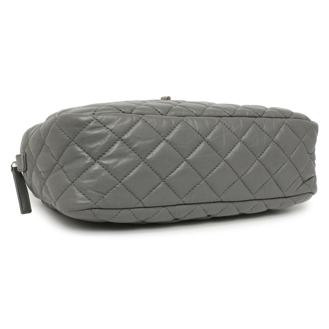 Exclusive Chanel Grey Aged Calfskin Reissue Camera Bag — Top View