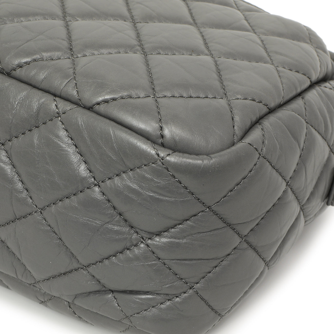Exclusive Chanel Grey Aged Calfskin Reissue Camera Bag — Lifestyle View