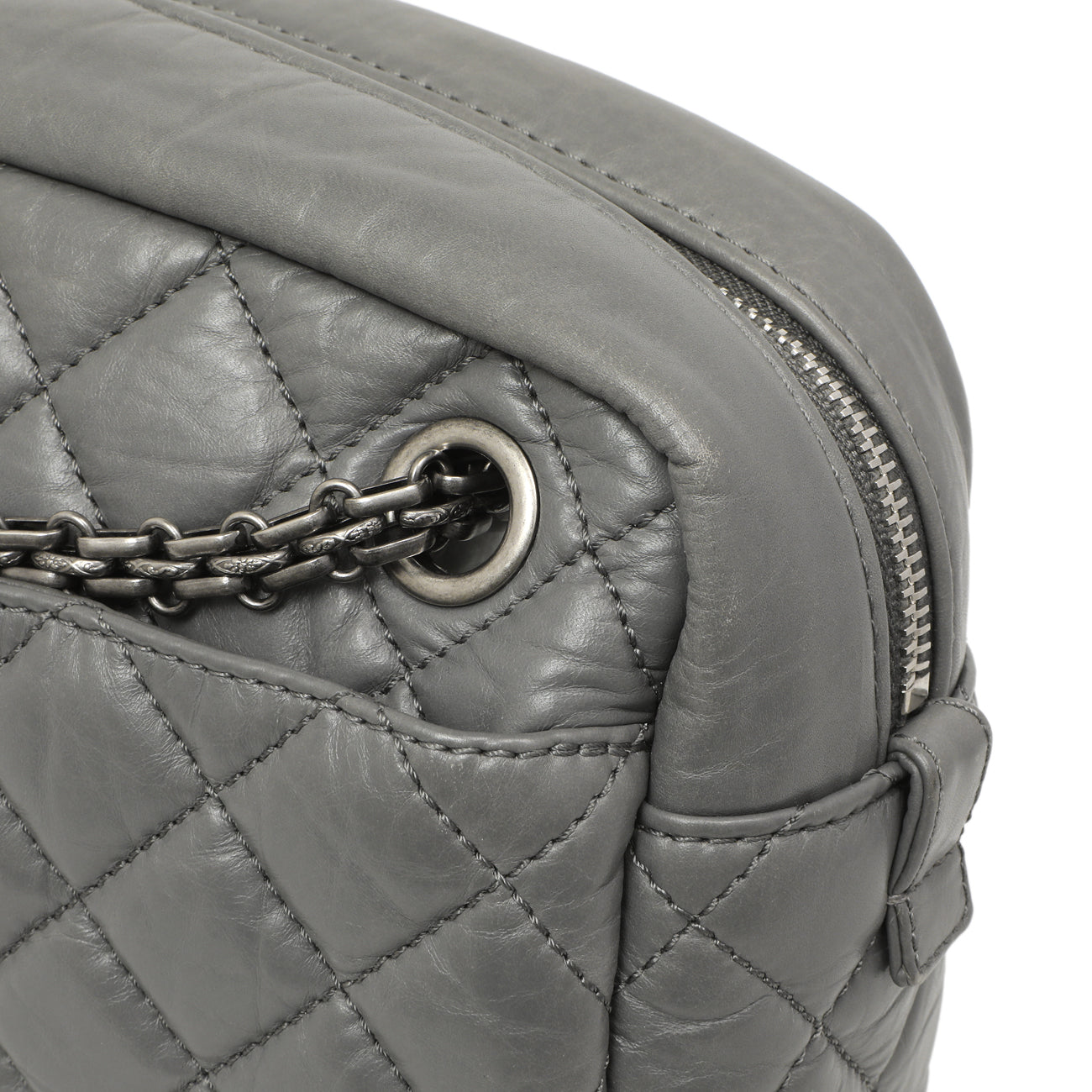 Exclusive Chanel Grey Aged Calfskin Reissue Camera Bag — Alternate View 12