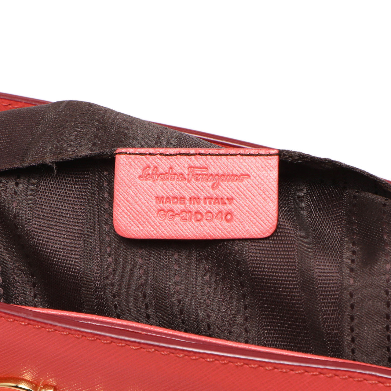 Exclusive Salvatore Ferragamo Coral Saffiano Beky Tote — Lifestyle View
