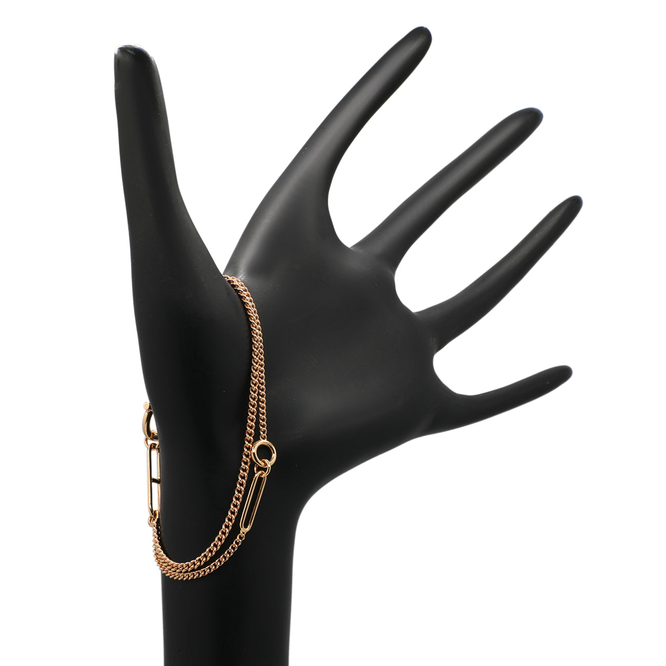 Exclusive Hermes 18K Rose Gold Echappee Bracelet — Back View