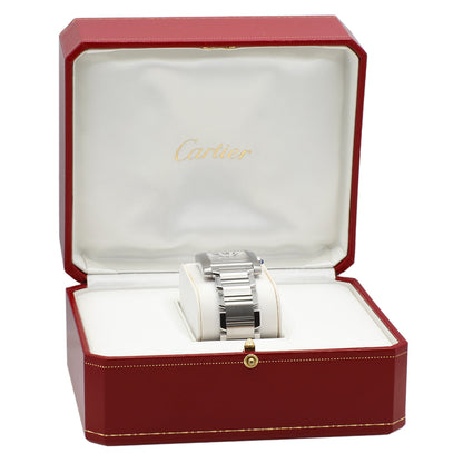 Exclusive Cartier Stainless Steel Tank Francaise Automatic W51002Q3 — Detail View