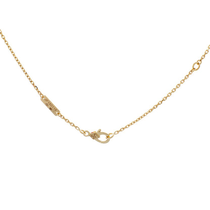 Exclusive Van Cleef & Arpels 18K Yellow Gold & Onyx Vintage Alhambra Pendant Necklace — Back View