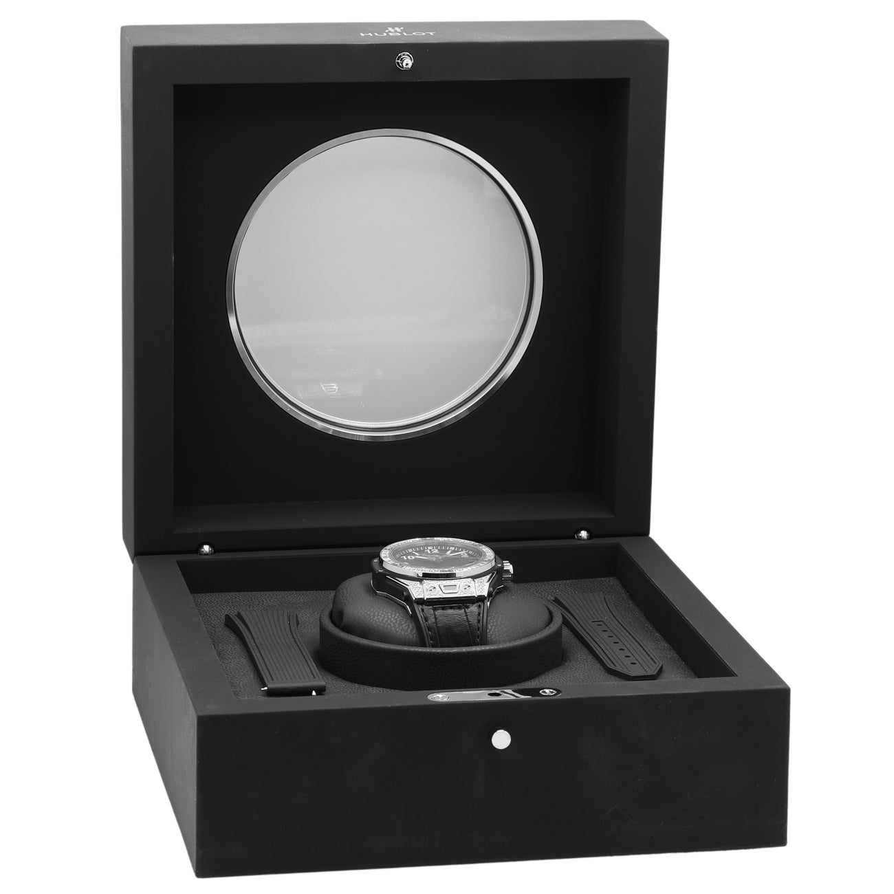 Exclusive Hublot Stainless Steel Diamond Big Bang One Click 465.SX.1170.RX.0904 — Lifestyle View
