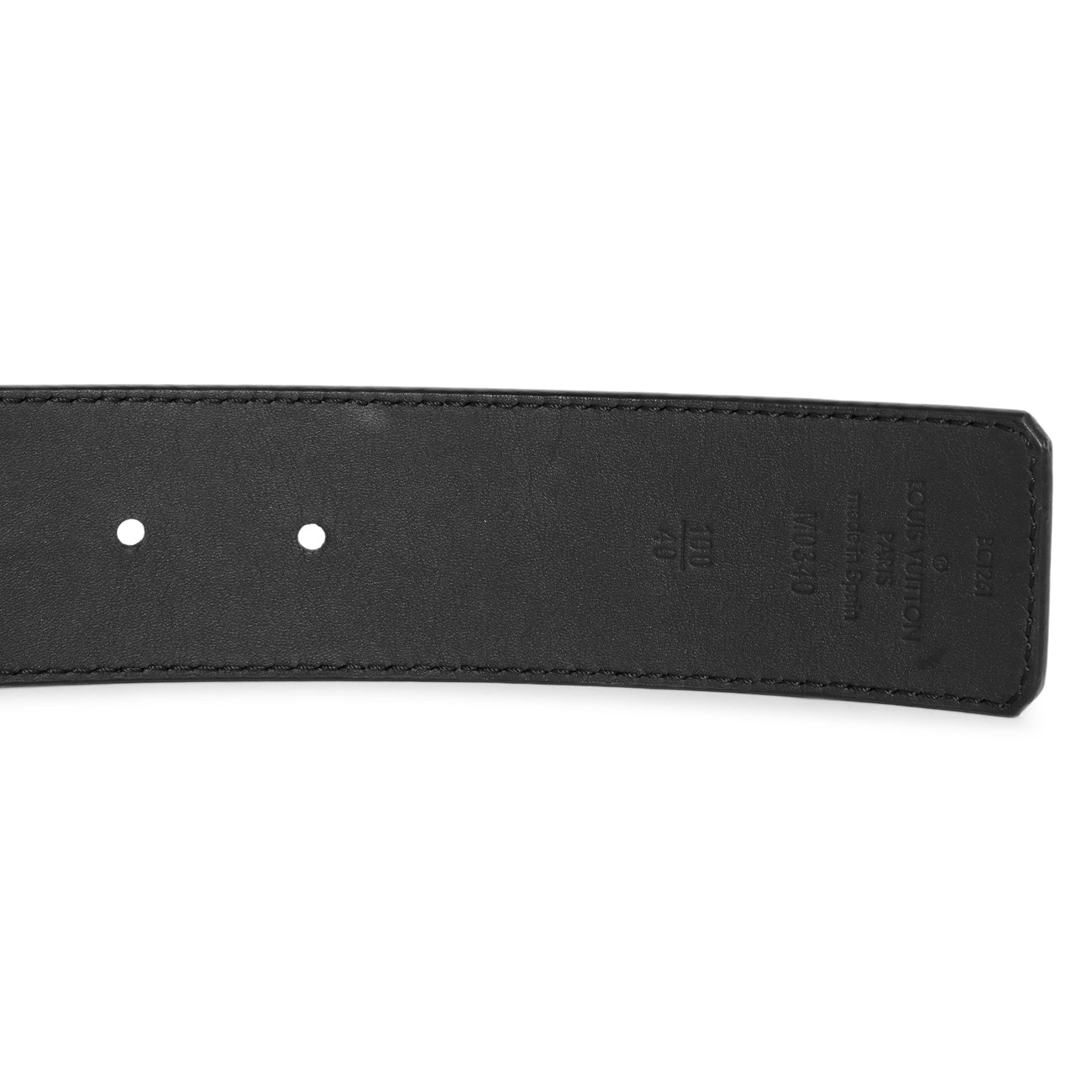 Exclusive Louis Vuitton LV Initiales 40mm Reversible Belt — Back View