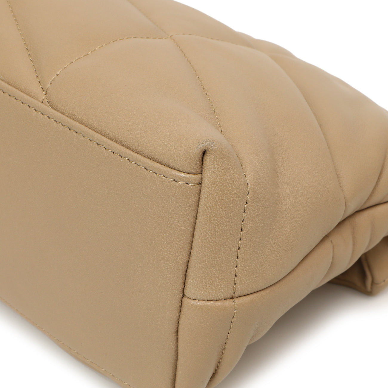 Exclusive Saint Laurent Dark Beige Lambskin Small Loulou Puffer — Alternate View 8