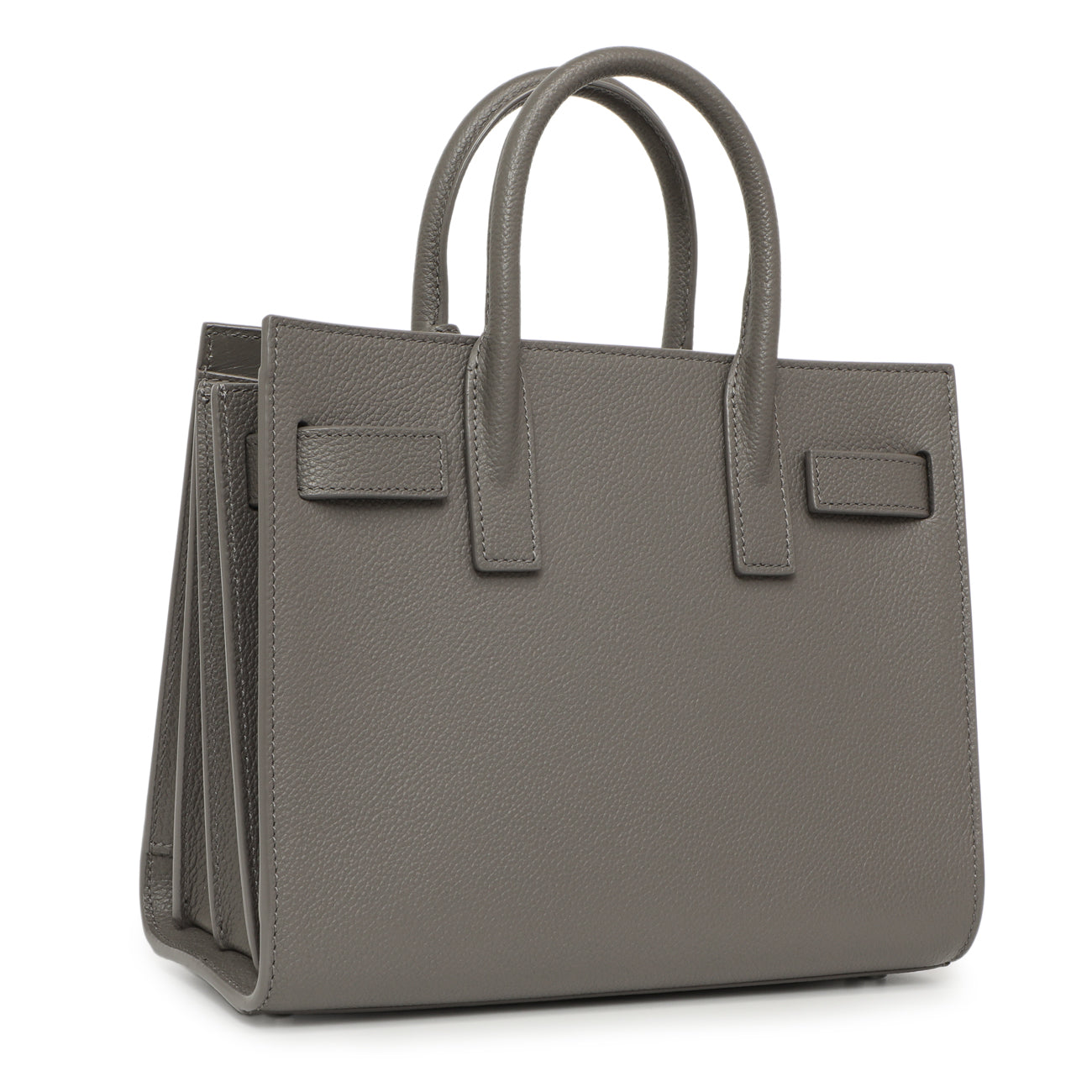 Exclusive Saint Laurent Fog Grained Calfskin Nano Sac De Jour — Side View