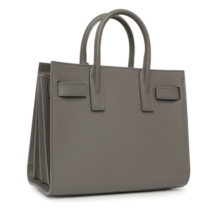 Exclusive Saint Laurent Fog Grained Calfskin Nano Sac De Jour — Side View