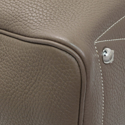 Exclusive Hermes Etoupe Taurillon Clemence Victoria II 35 — Top View