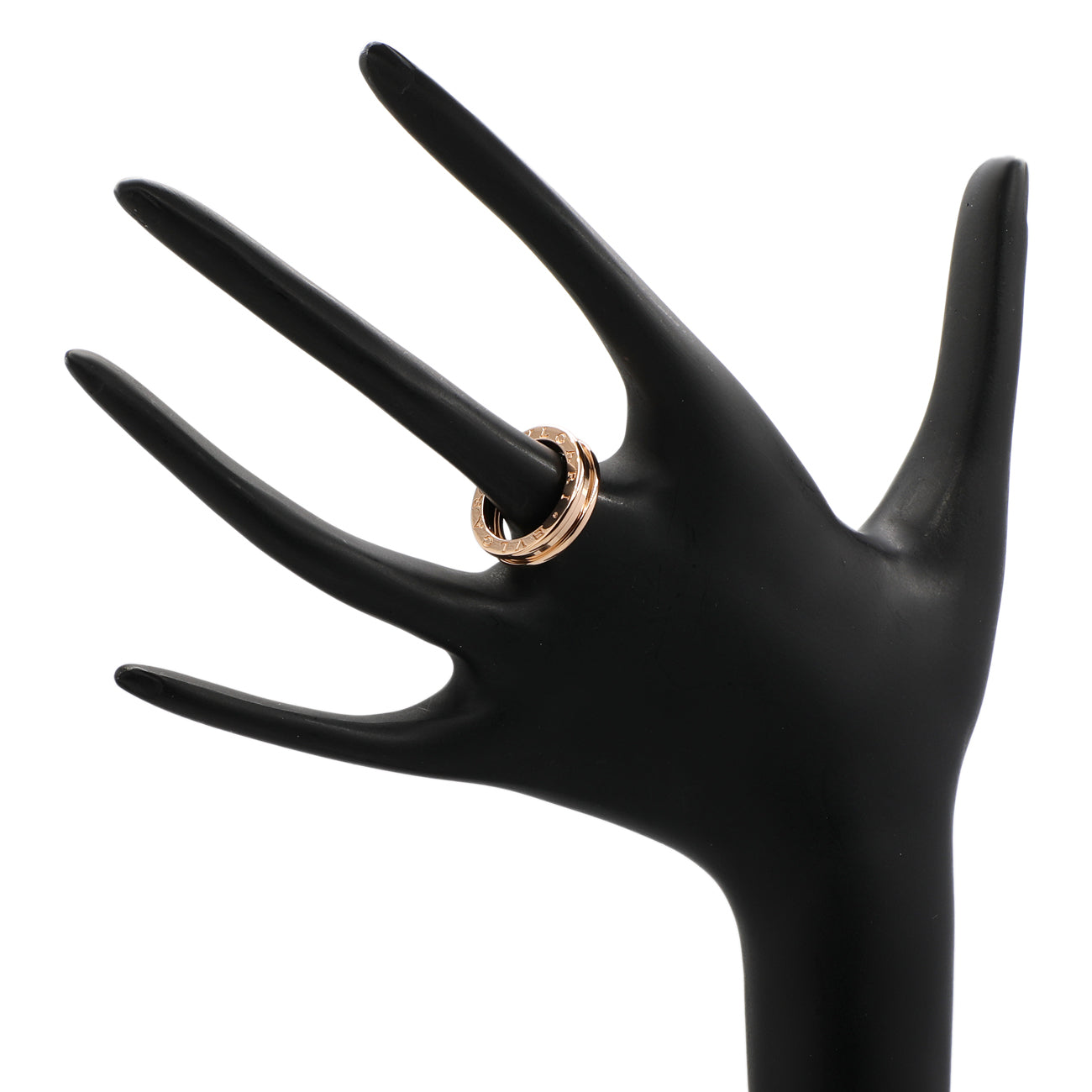 Exclusive Bulgari 18K Rose Gold B.Zero1 One-Band Ring — Back View