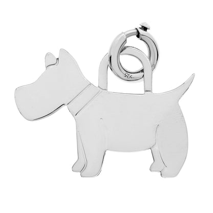 Exclusive Tiffany & Co. Sterling Silver Scottie Dog Charm — Front View