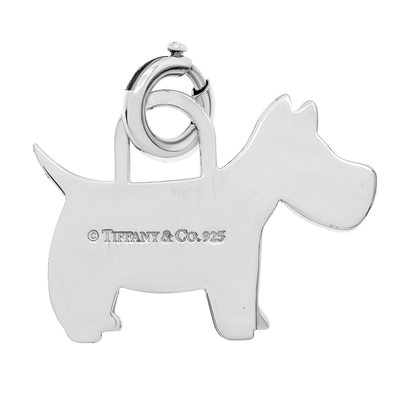 Exclusive Tiffany & Co. Sterling Silver Scottie Dog Charm — Side View