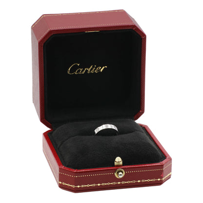 Exclusive Cartier 18K White Gold Diamond Love Wedding Band — Back View