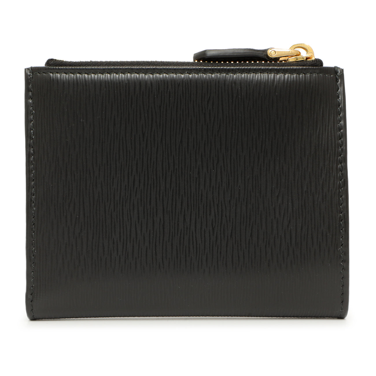 Exclusive Prada Black Vitello Move Double Zip Wallet — Side View
