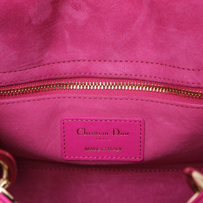 Exclusive Christian Dior Magenta Lambskin Cannage Small My ABCDior Lady Dior — Alternate View 9