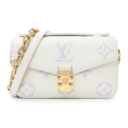 Exclusive Louis Vuitton Latte Bubble Tea Empreinte Pochette Metis East West — Front View